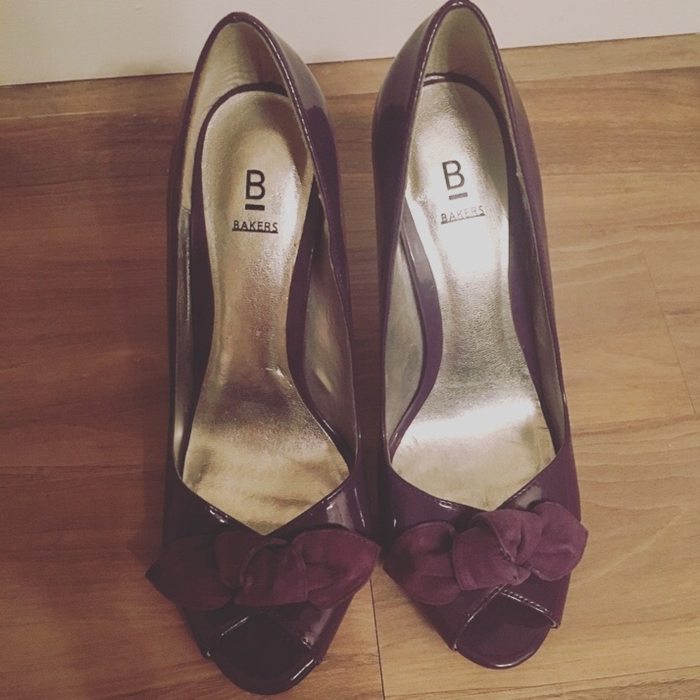 Bakers Purple Bow Heels Gem